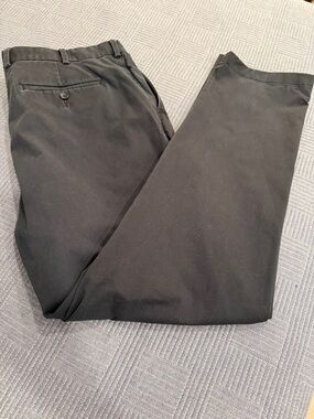 Nordstrom Men's Vintage Black 98% Cotton Trousers 38x32